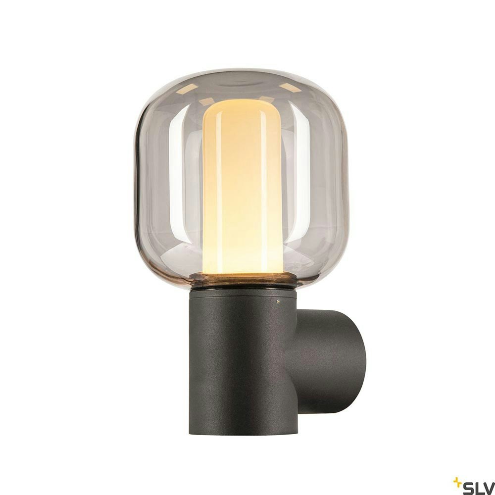 SLV Ovalisk Outdoor LED Wandlampe Anthrazit CCT zoom thumbnail 2