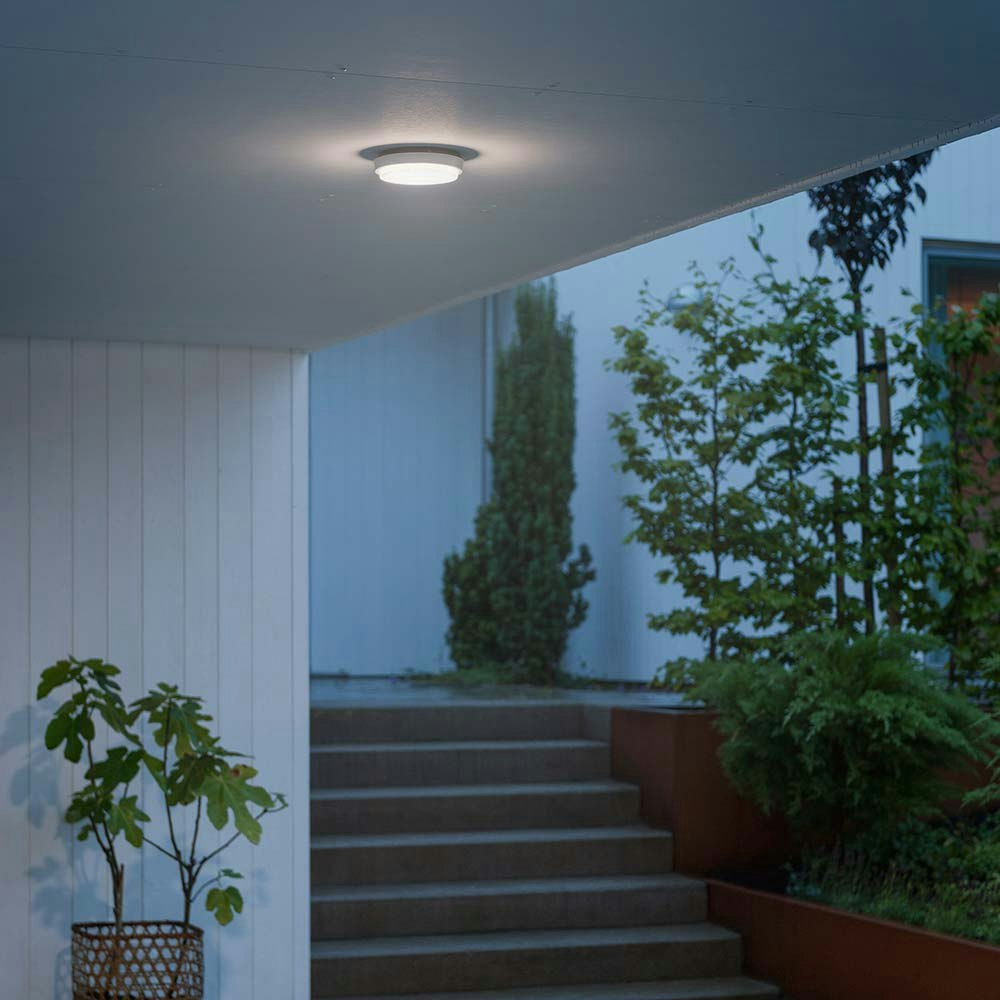 Cesena LED Außen Wand- & Deckenleuchte Rund Weiß thumbnail 2