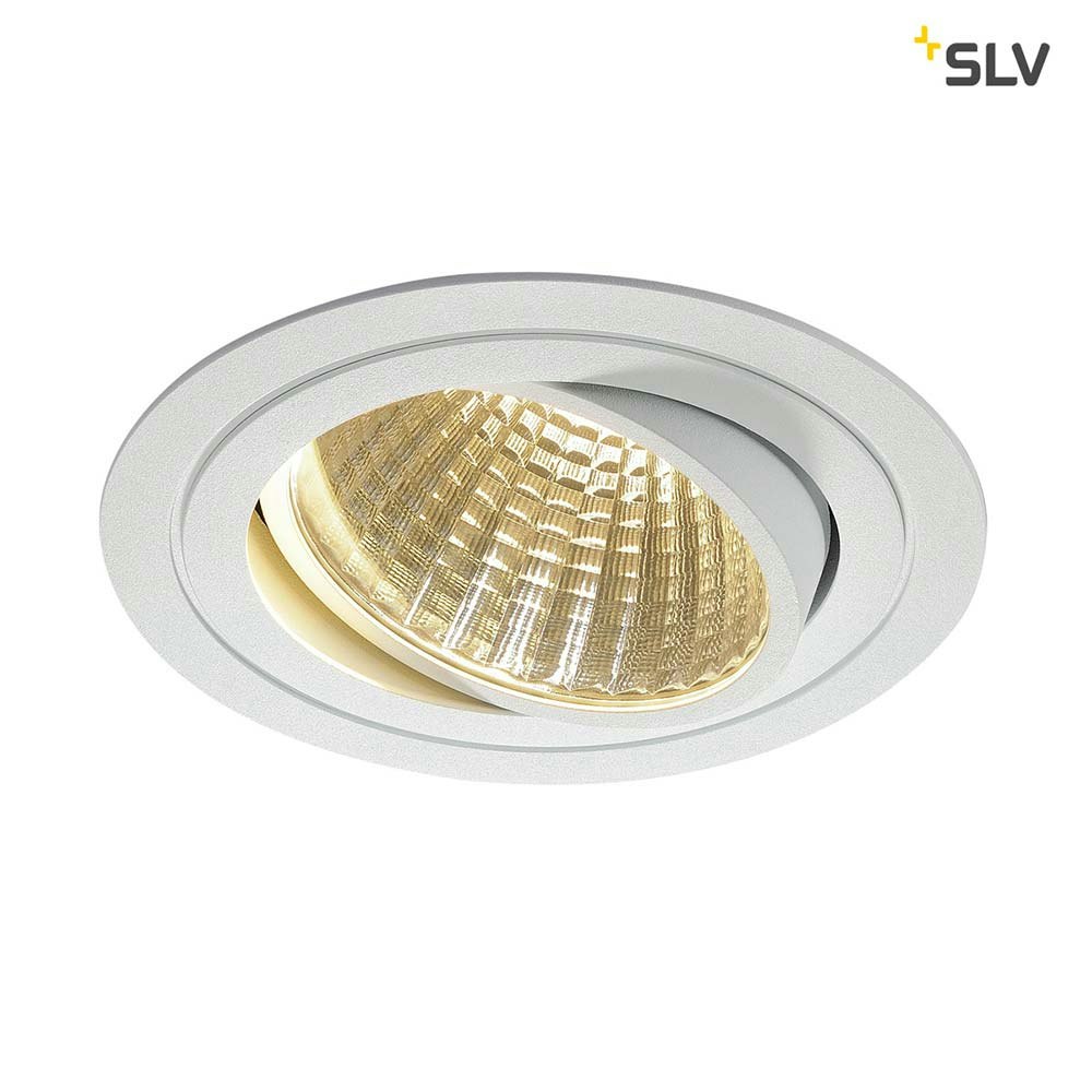 SLV New Tria LED Einbauleuchte Rund Weiß 25W 30° 3000K thumbnail 1