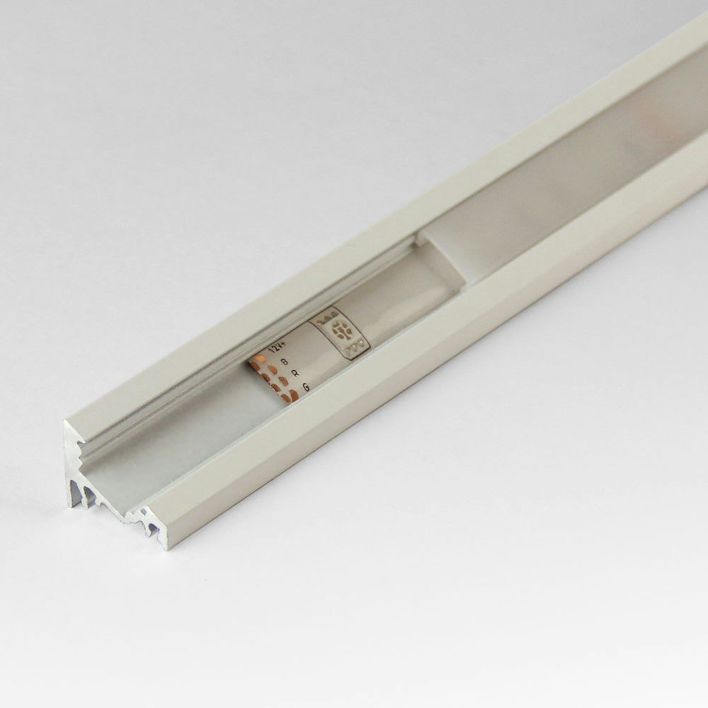 Aufbau-Eckprofil 30° 200cm Weiß ohne Abdeckung für LED-Strips thumbnail 4