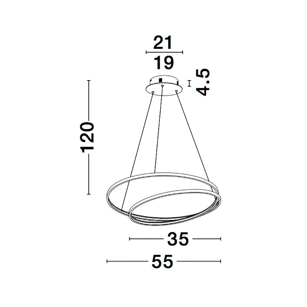 Nova Luce Grania LED Lampe à suspendre or mat thumbnail 6