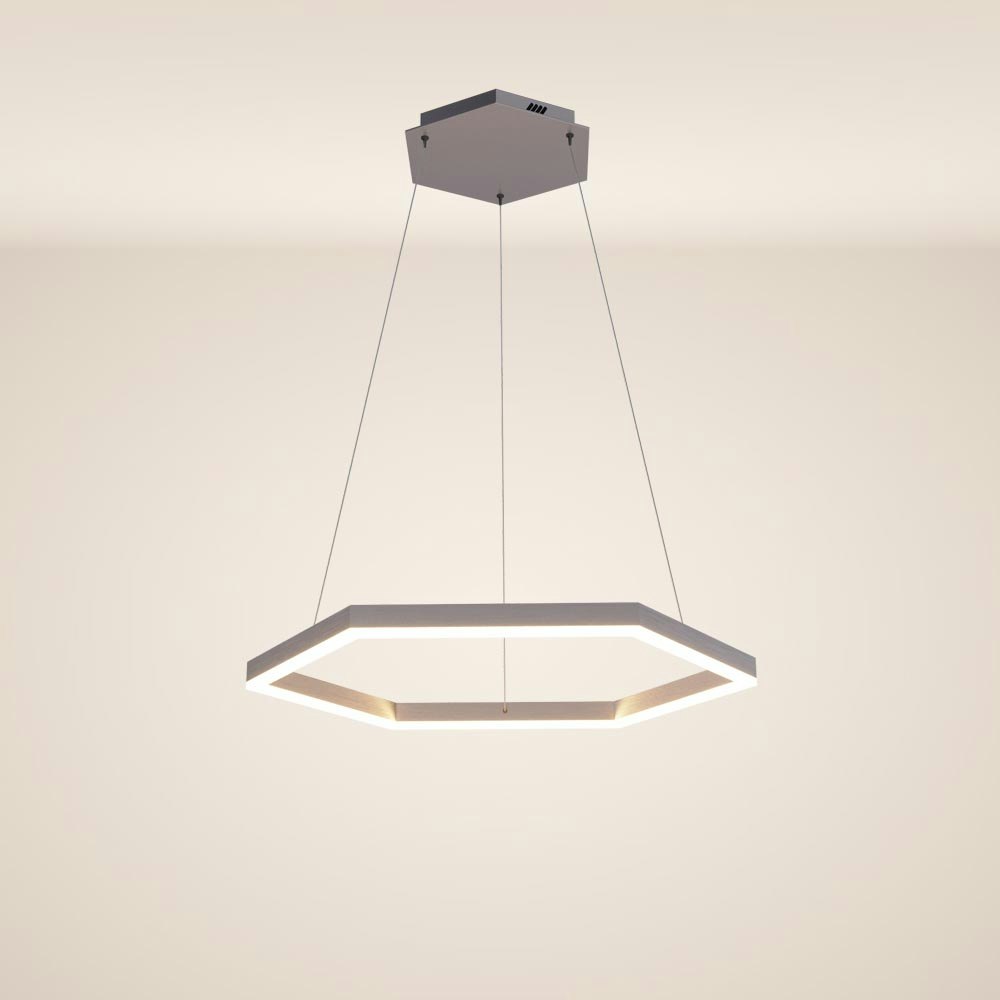 s.luce Hexa Suspension LED carrée Table de salle à manger Direct ou Indirect 1