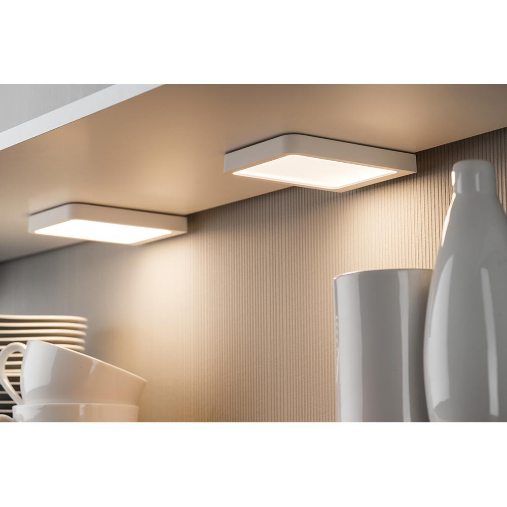 S.Luce Möbel Aufbauleuchte LED Vane eckig 2er-Set LED-Modul 2x6, 7W