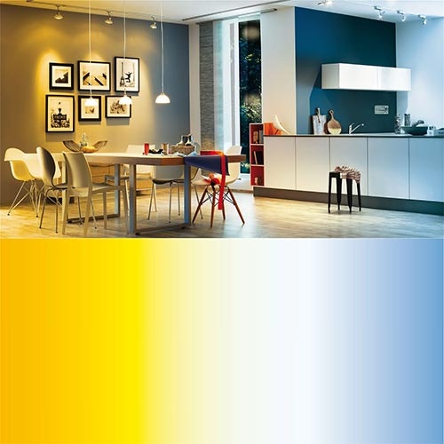 wohnzimmer mit verschiedenen lichtfarben