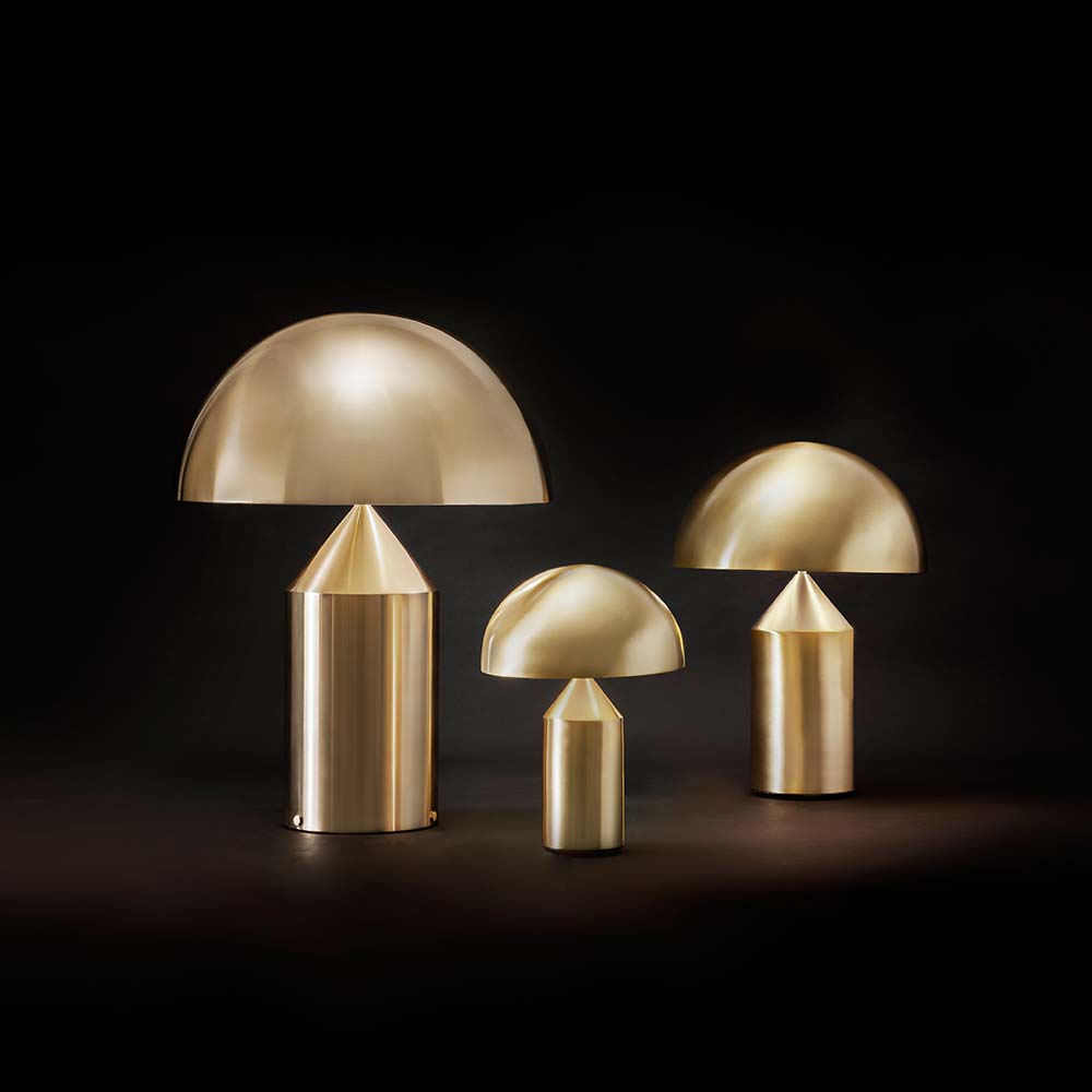 S.Luce Oluce elegante Tischlampe Atollo 70 Goldfarben