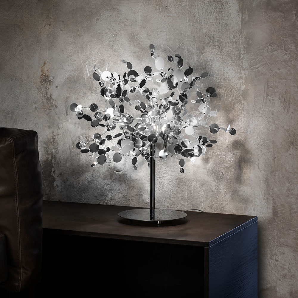 S.Luce Terzani Argent Design-Tischlampe