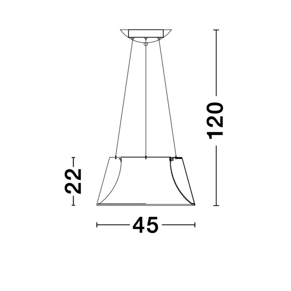 Nova Luce Volcano LED Lampada a sospensione Ø 45cm » Nero