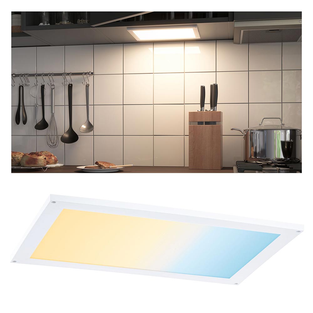 S.Luce Clever Connect LED Panel Flad Wärme-Dimmbar Weiß-Matt