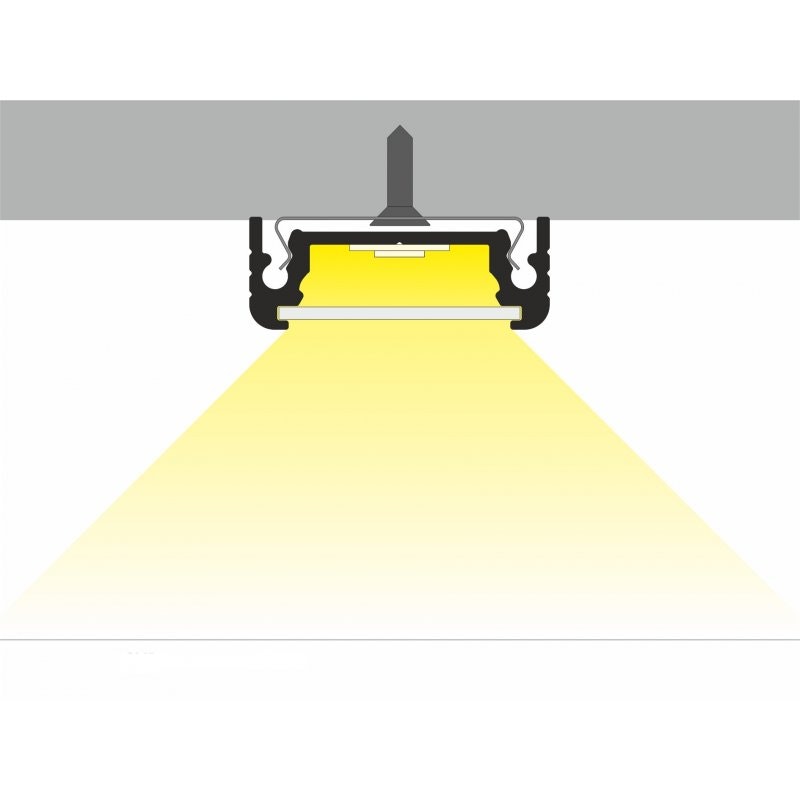 Aufbauprofil flach 200cm Alu-eloxiert ohne Abdeckung für LED-Strips zoom thumbnail 4