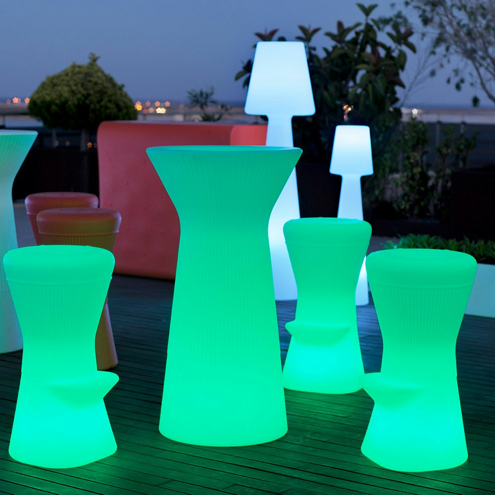 Licht-Trend Table haute éclairée par LED Capri 110cm avec télécommande  thumbnail 5