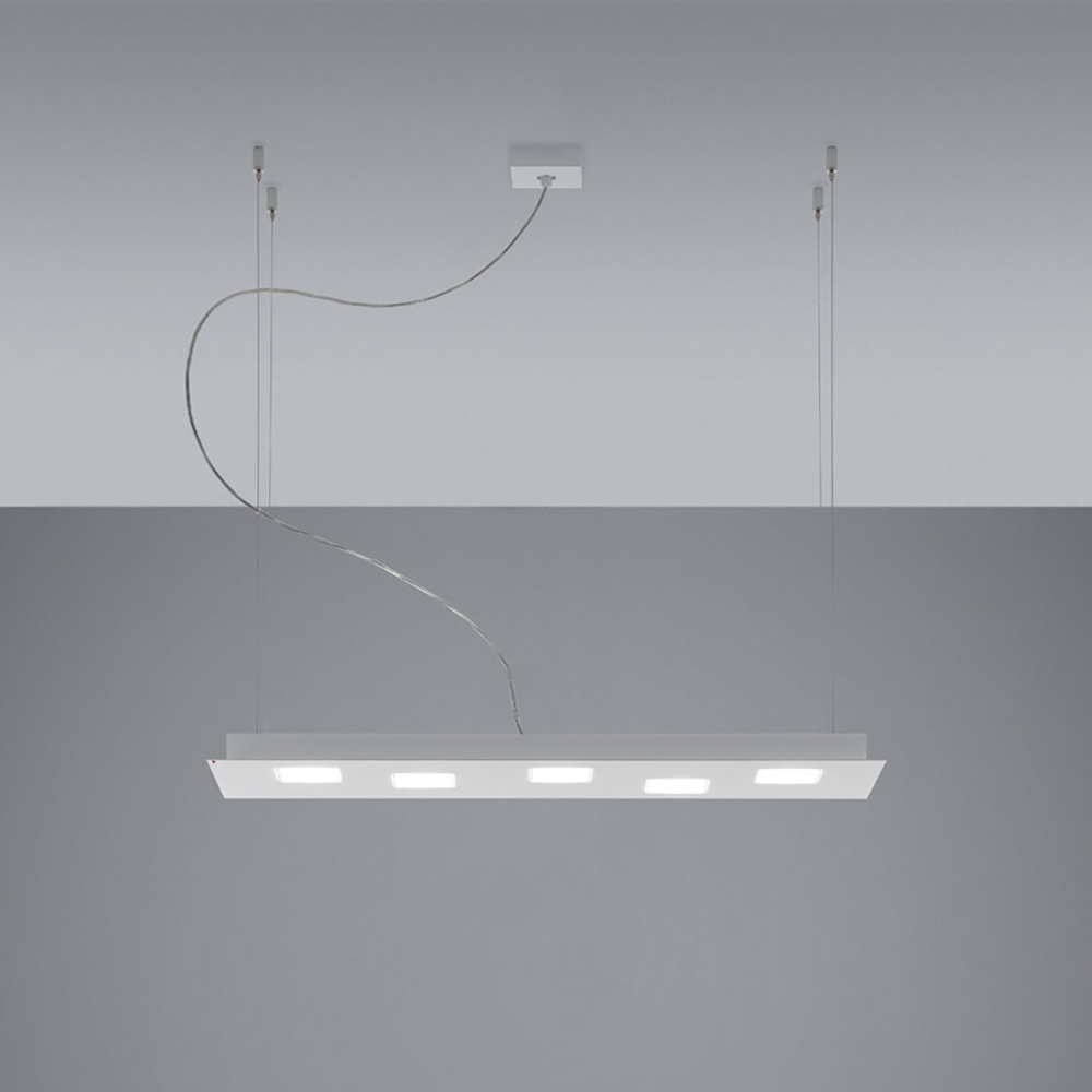 S.Luce Fabbian Quarter LED-Pendelleuchte rechteckig