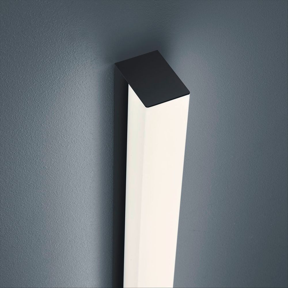 S.Luce LED Spiegellampe Lado 90cm 1560lm Schwarz Warmweiß