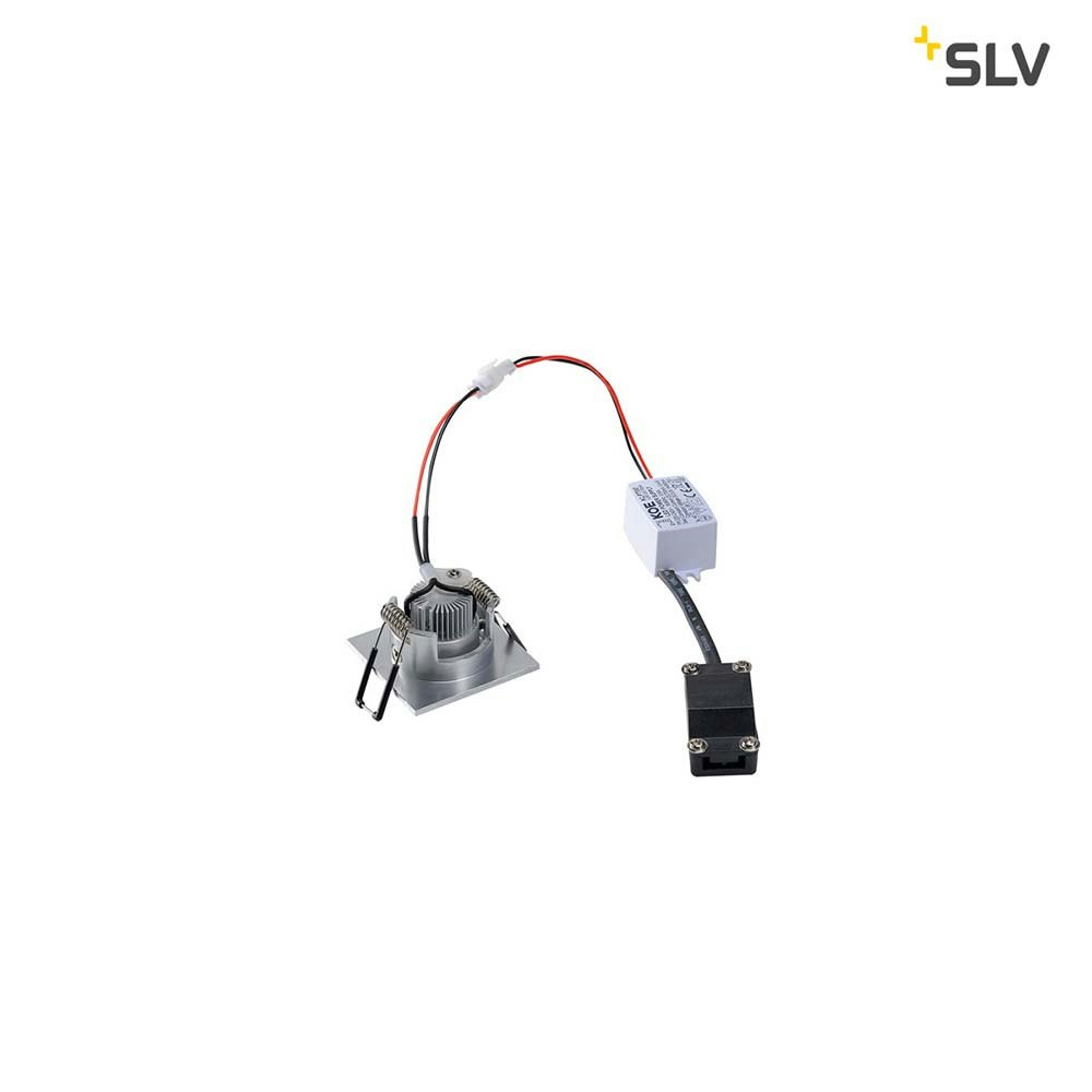 SLV New Tria Mini Downlight Square Alu-Gebürstet 3W 30° 3000K zoom thumbnail 3