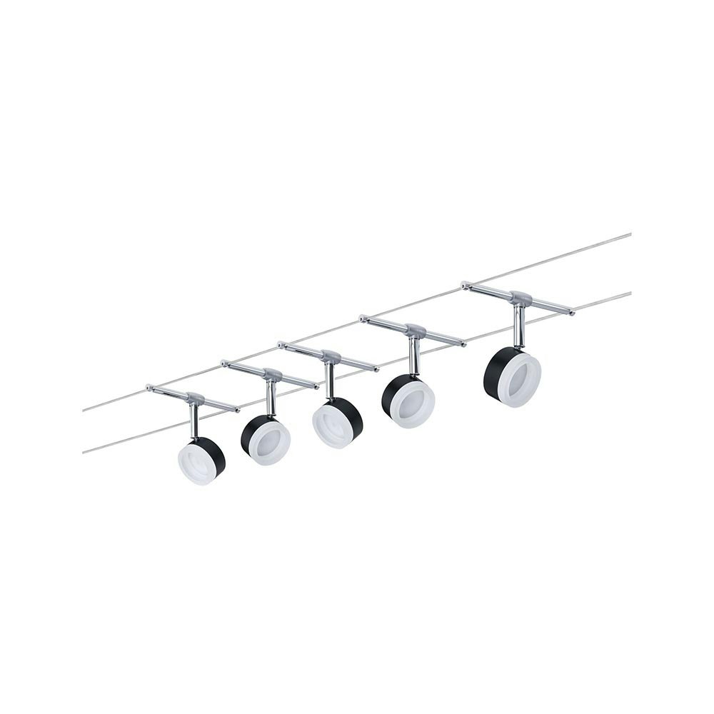 CorDuo LED Seilsystem Clear Basis-Set Schwarz, Chrom thumbnail 3