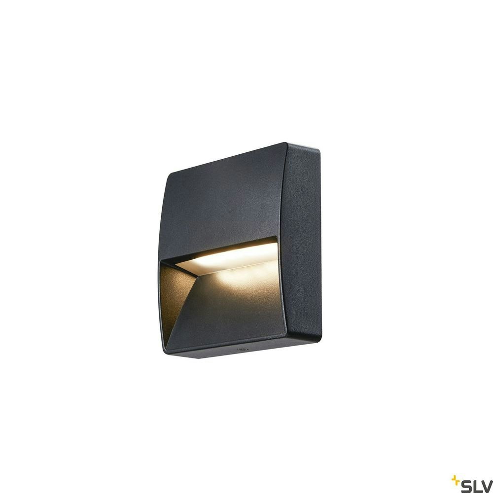 SLV Downunder Out Square Wandeinbaulampe LED Anthrazit 3000K 1