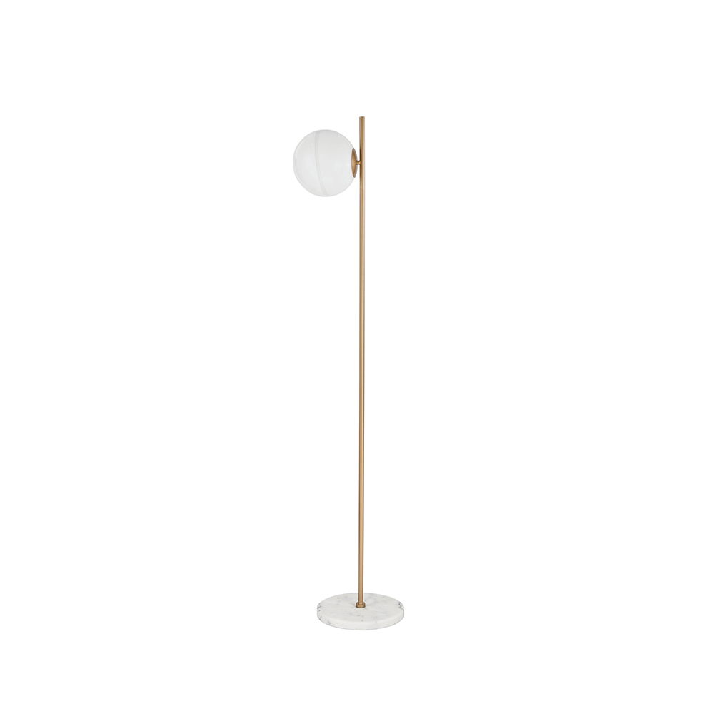 S.Luce Nova Luce Cantona Stehlampe Marmor Messing, Gold