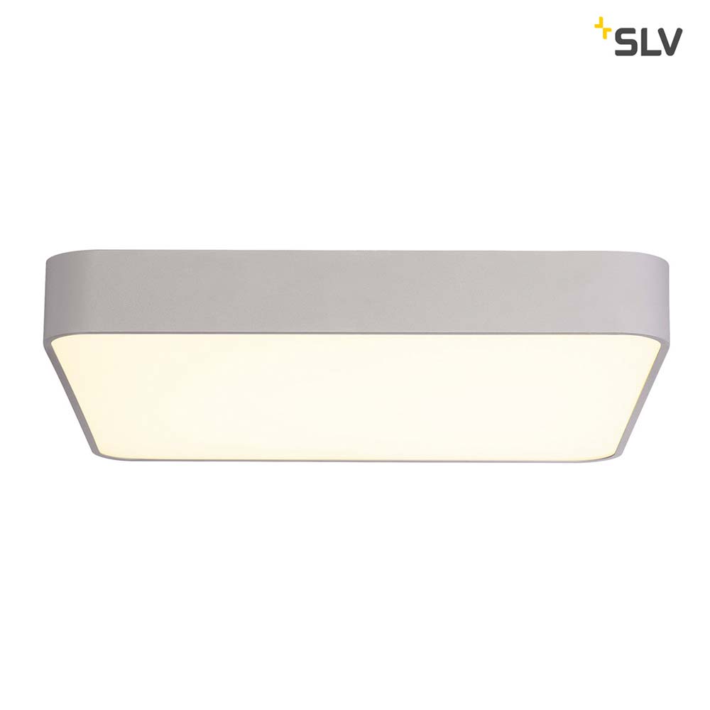 S.Luce SLV Medo 60 Square LED Deckenleuchte Silbergrau 1-10V 3000K