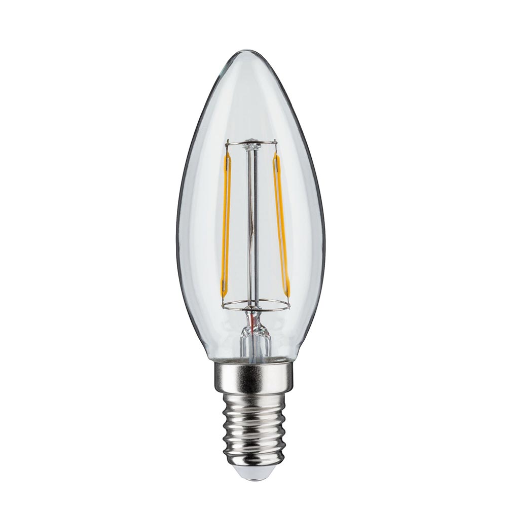 S.Luce E14 2W LED Kerze Filament 3000K DC 24V Dimmbar Klar