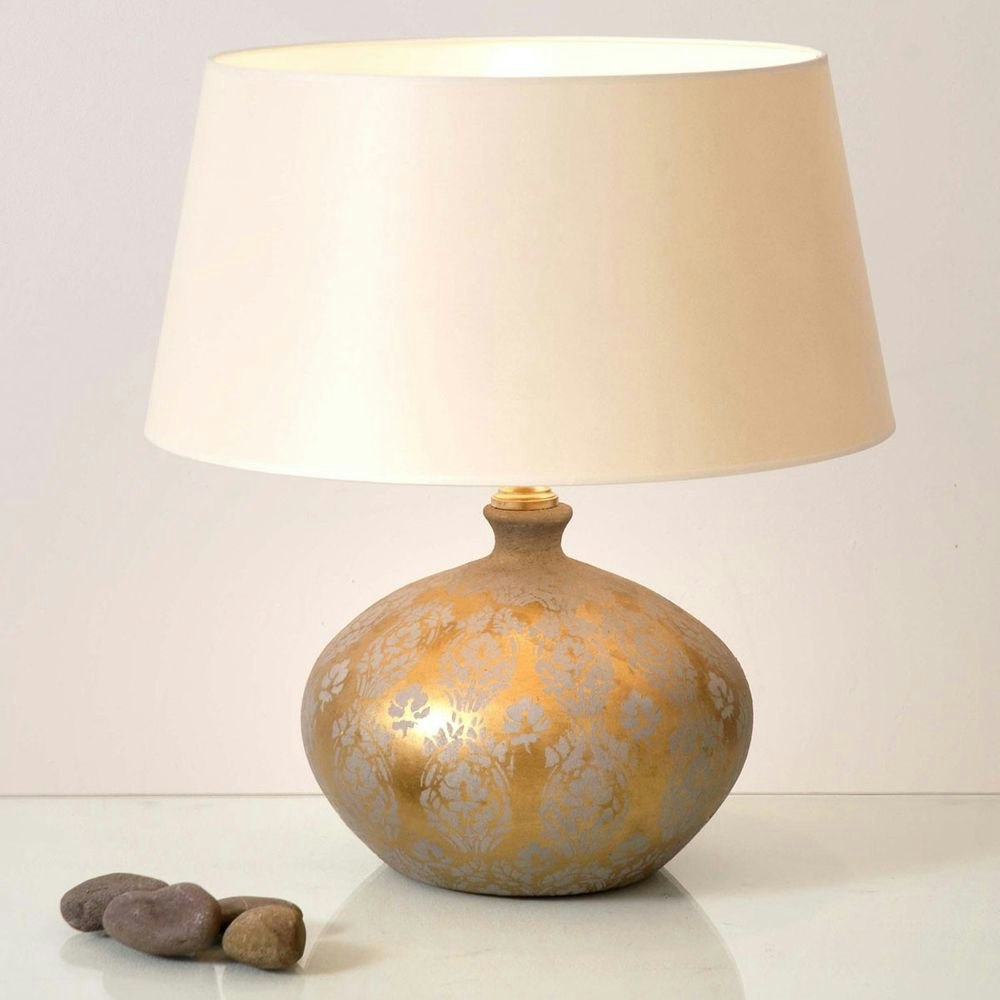 Lampe de table Vaso Barocco céramique or-argent 1