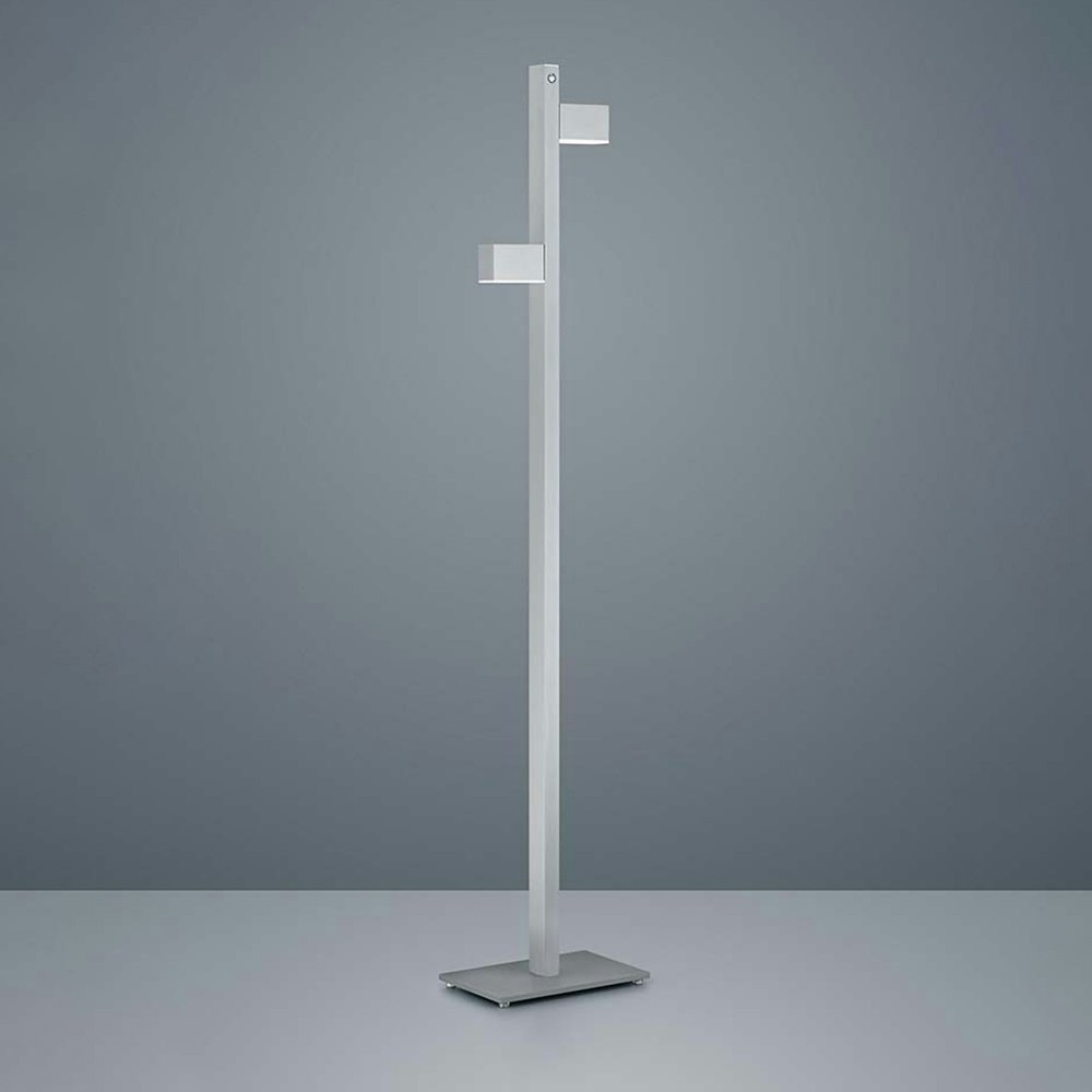 Helestra LED Stehlampe Arta 157cm Nickel-Matt, Chrom 
