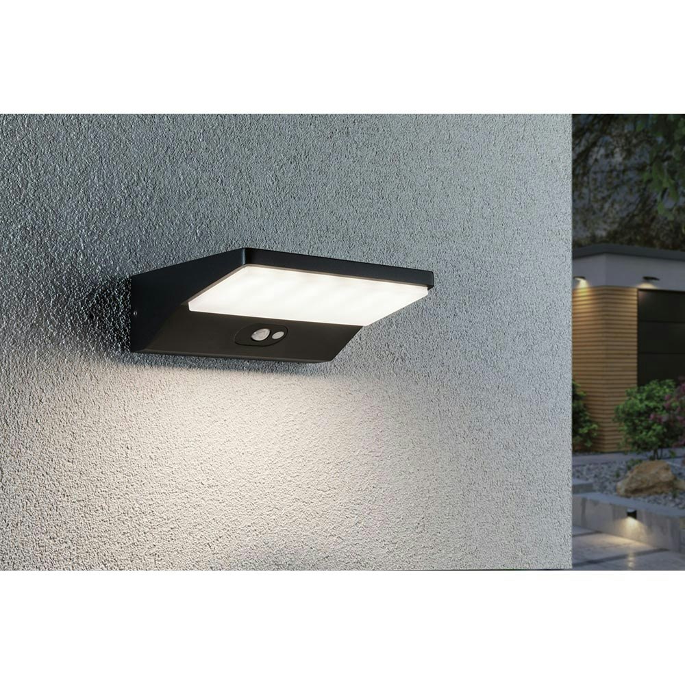 Lampe d'exterieur avec detecteur de mouvement en aluminium noir cuivre IP44  Applique murale pour maison, cour, jardin