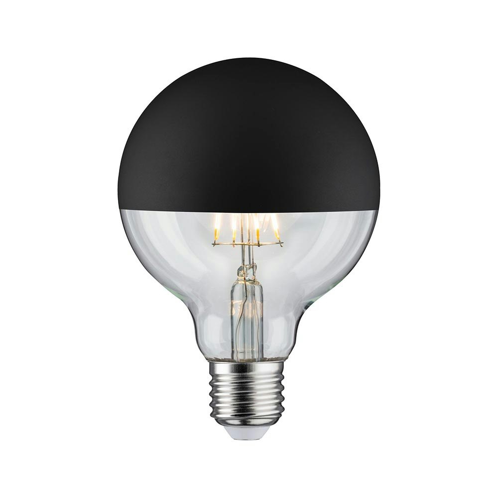 E27 6,5W LED Globe Kopfspiegel 2700K Schwarz-Matt Dimmbar 1