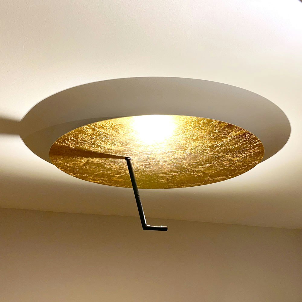 Hook s.luce Ø 30cm Deckenlampe » Wand- und Blattgold, LED