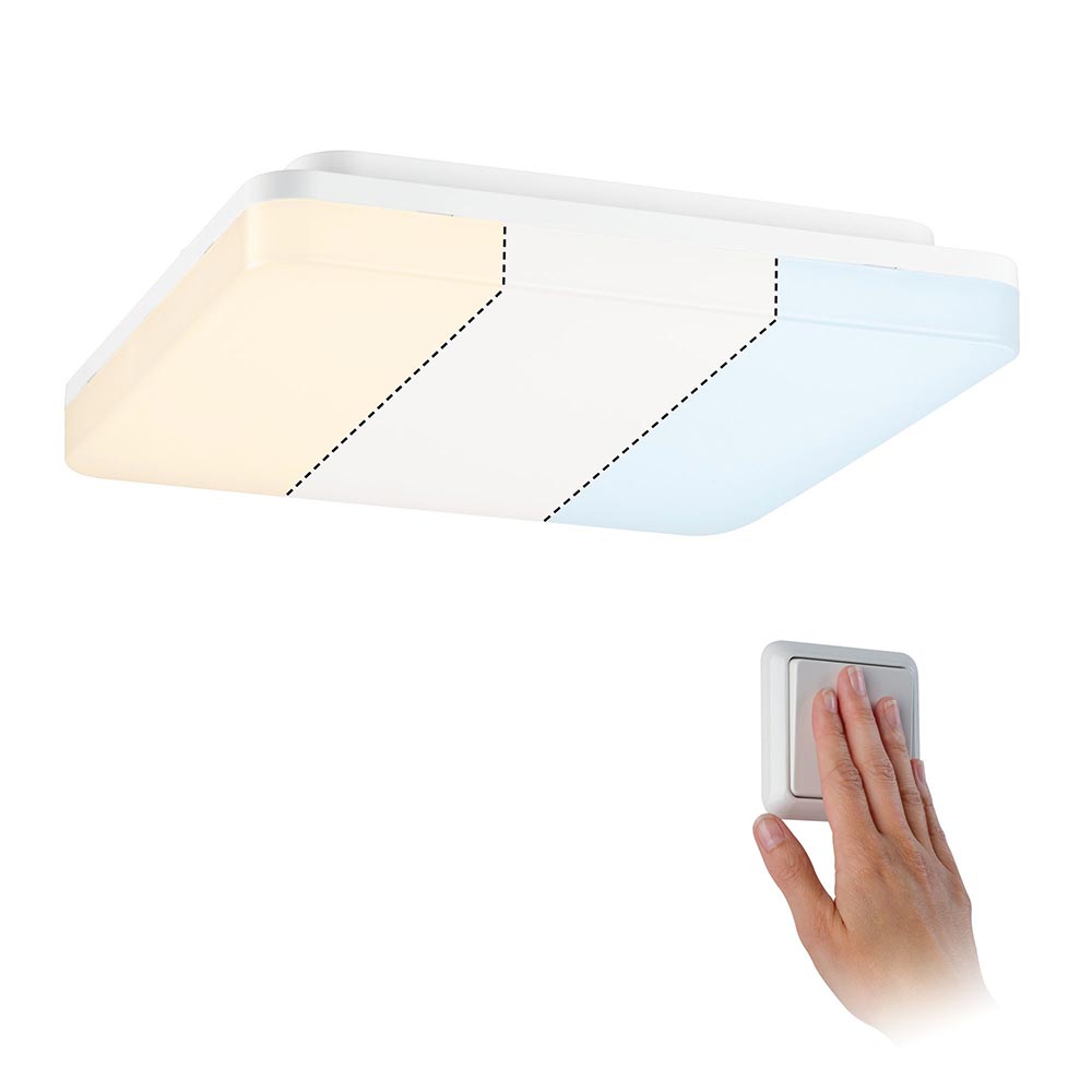 S.Luce LED Panel Deckenleuchte Cela Wärme-Dimmbar Weiß-Matt