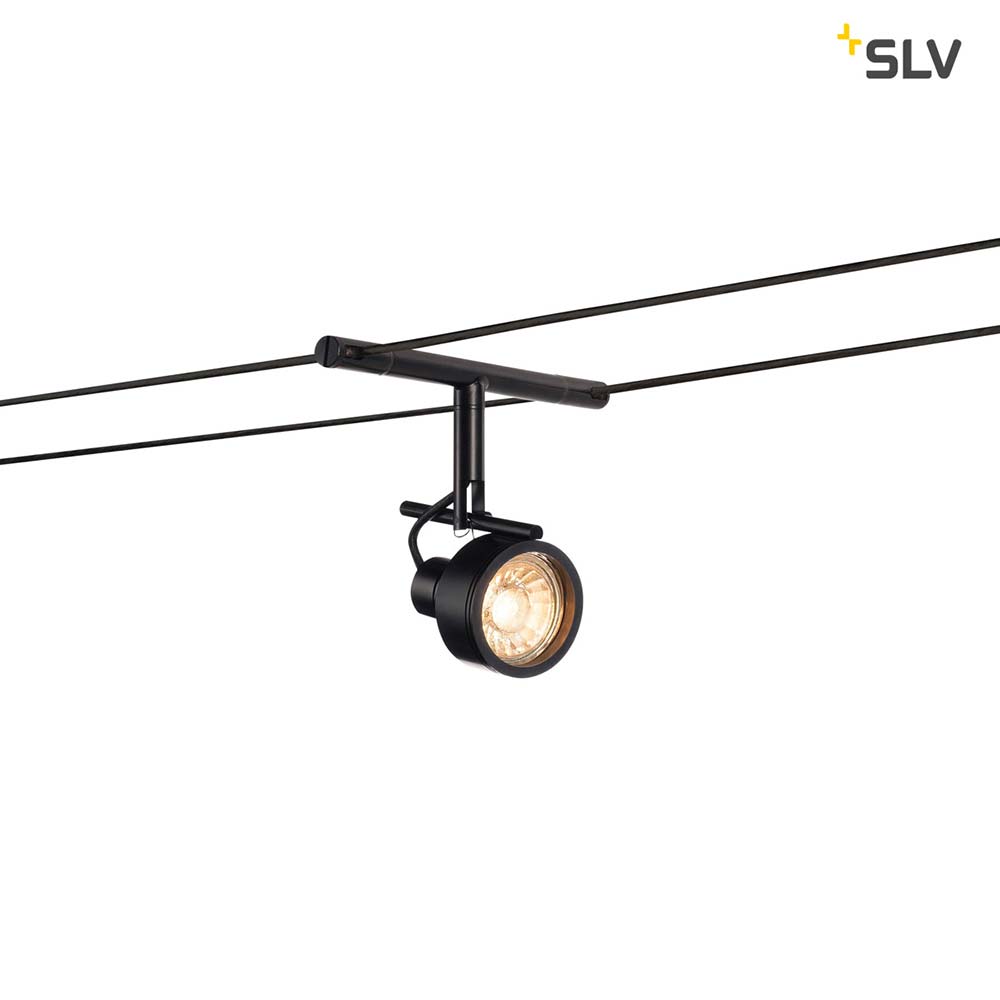 S.Luce SLV Saluna Seilleuchte für Tenseo 12V-Seilsystem QR-C51 Schwarz