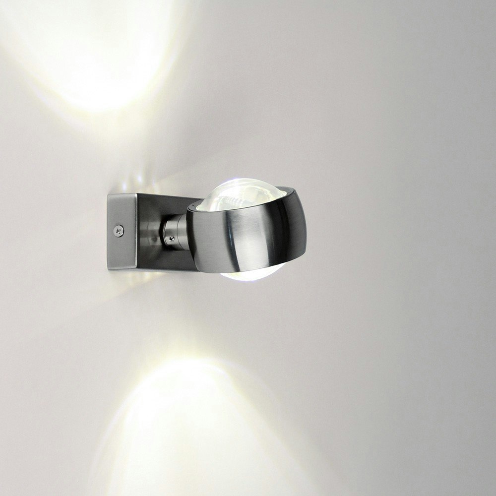 s.luce Beam LED-Wandleuchte modern Up & Down mit Glaslinsen thumbnail 4