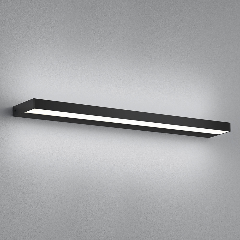 S.Luce LED Wandleuchte Slate IP44 Schwarz