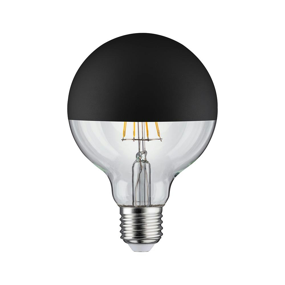 E27 6,5W LED Globe Kopfspiegel 2700K Schwarz-Matt Dimmbar thumbnail 2