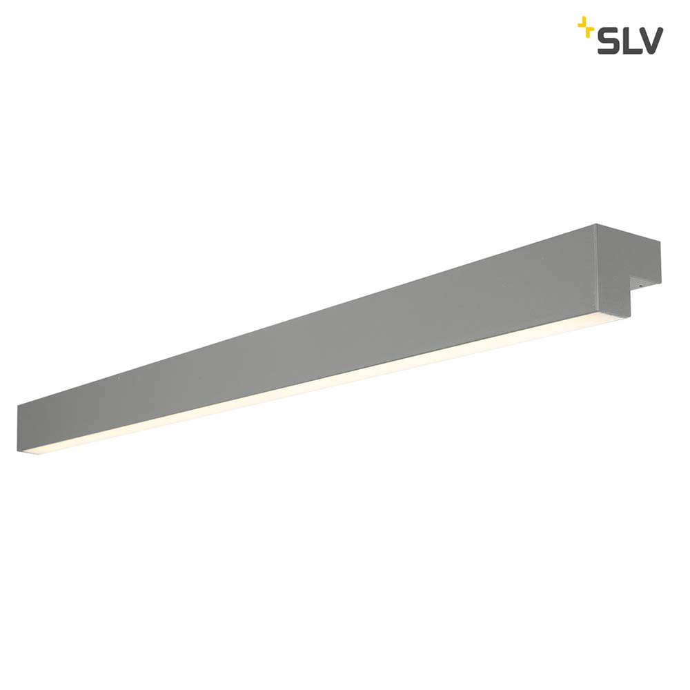 S.Luce SLV L-Line 120 LED Wand- & Deckenleuchte IP44 Mausgrau