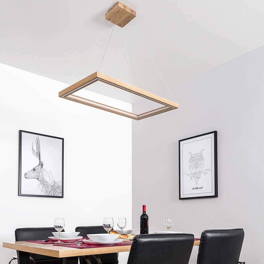 S.Luce LED Hängelampe Legno 6160lm Eiche-Geölt