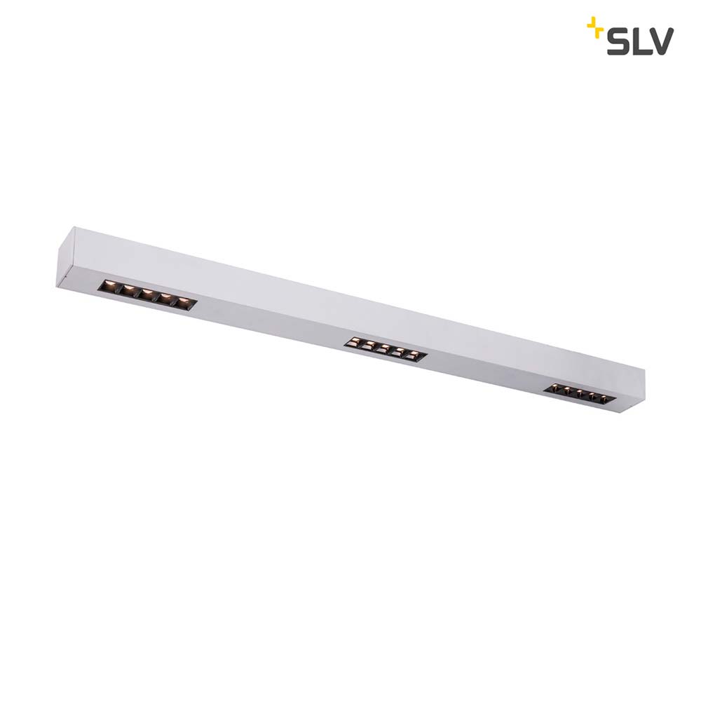 S.Luce SLV Q-Line LED Deckenaufbauleuchte 1m Silber 3000K