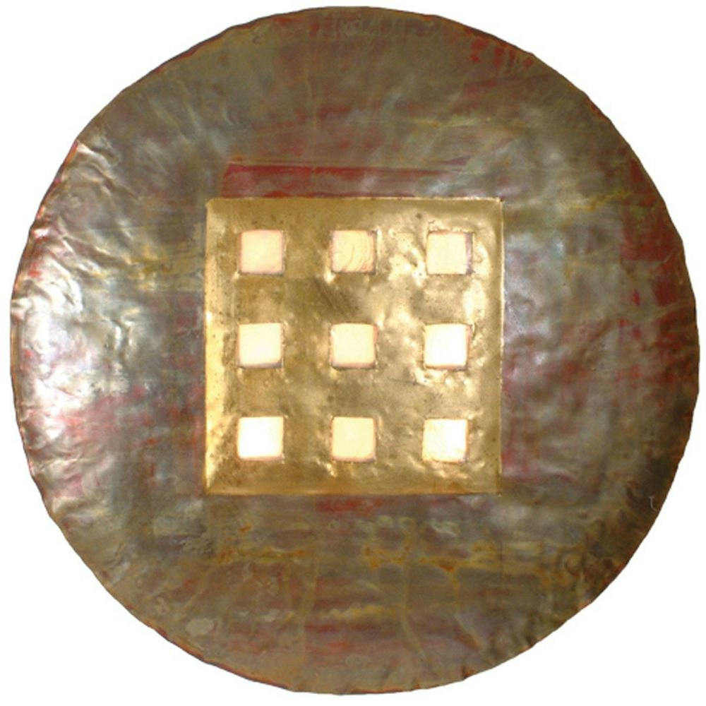 Wandleuchte 2-flammig Disque Medium Muschel Gold, Bronze 2