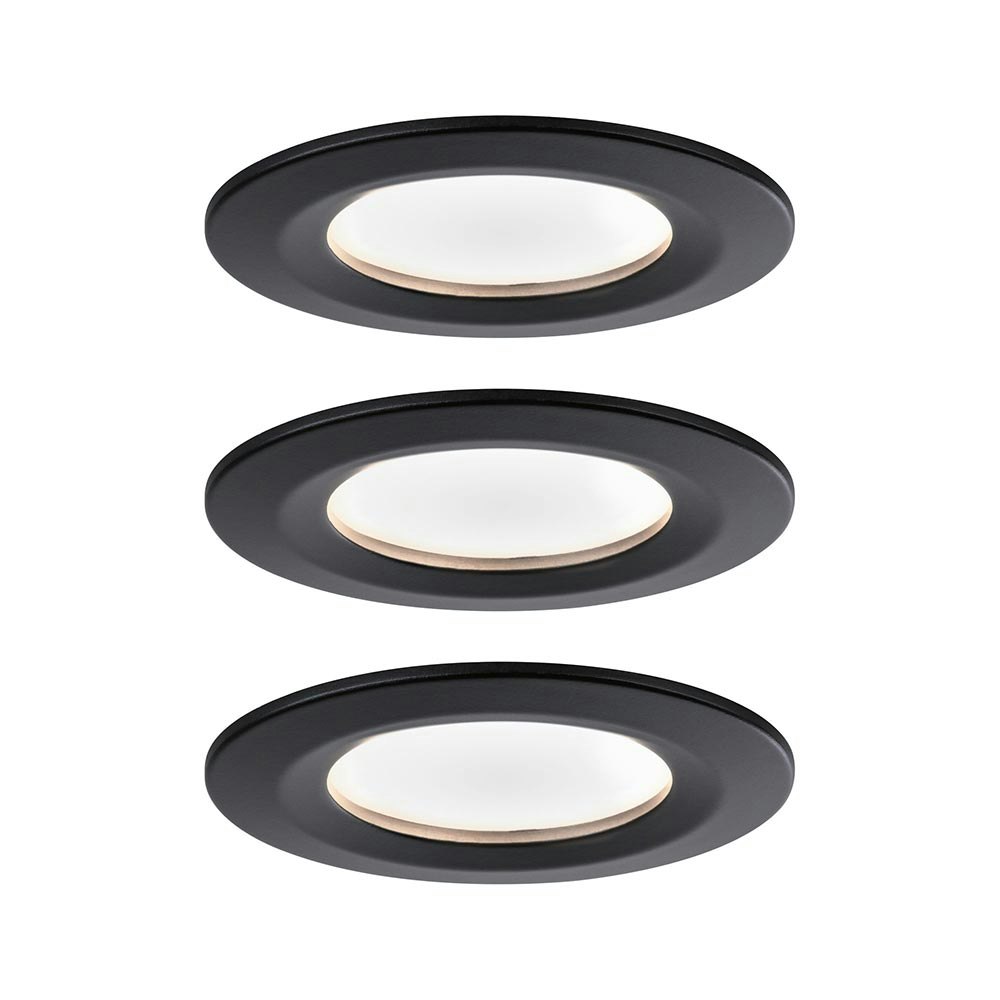 Lampe LED encastrée Nova Set de base 3 Rond Ø 7,8cm avec variateur d'intensité progressive thumbnail 3